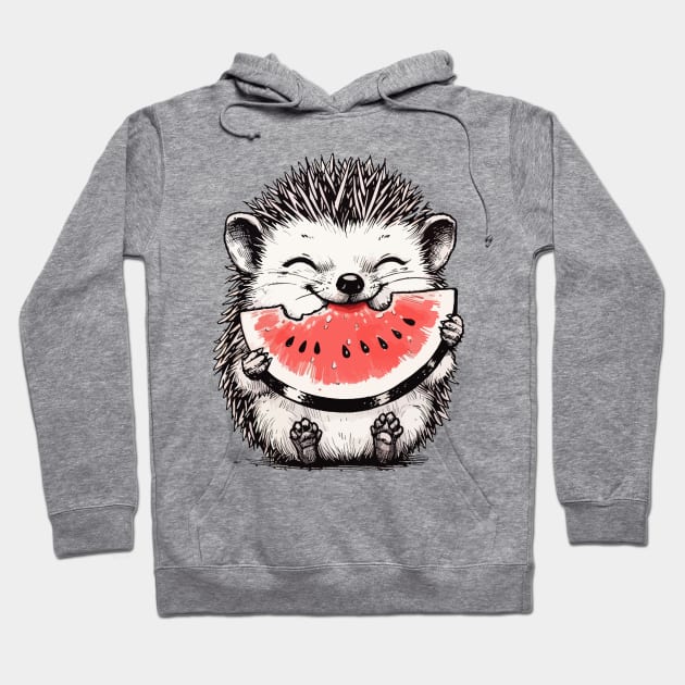 Blissful Hedgehog Delight Hoodie by T-Shirt Paradise